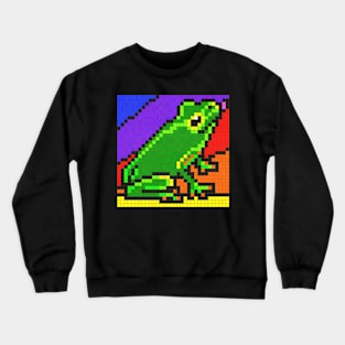 Friendly Frog Pixel Painting Crewneck Sweatshirt